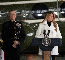 Melania Trump Participates in a Fundraiser for Toys for Tots