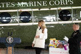 Melania Trump Participates in a Fundraiser for Toys for Tots