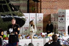 Melania Trump Participates in a Fundraiser for Toys for Tots