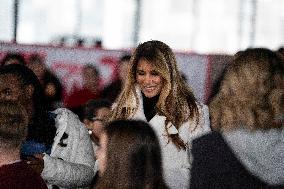 Melania Trump Participates in a Fundraiser for Toys for Tots
