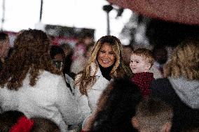 Melania Trump Participates in a Fundraiser for Toys for Tots