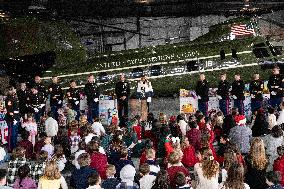 Melania Trump Participates in a Fundraiser for Toys for Tots