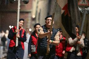 Religious Procession During Fete Des Lumieres 2025 - Lyon