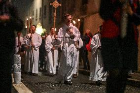 Religious Procession During Fete Des Lumieres 2025 - Lyon