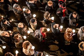 Religious Procession During Fete Des Lumieres 2025 - Lyon