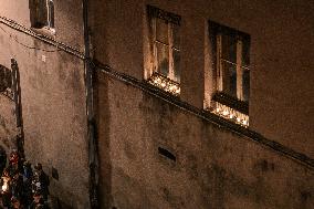 Religious Procession During Fete Des Lumieres 2025 - Lyon