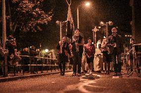 Religious Procession During Fete Des Lumieres 2025 - Lyon