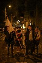 Religious Procession During Fete Des Lumieres 2025 - Lyon
