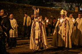 Religious Procession During Fete Des Lumieres 2025 - Lyon
