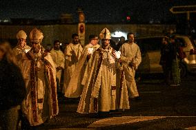 Religious Procession During Fete Des Lumieres 2025 - Lyon
