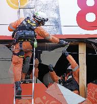 Aftermath of strong quake in northeastern Japan