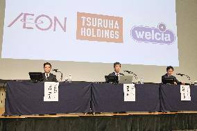 Tsuruha Holdings, Welcia Holdings, and Aeon Press Conference