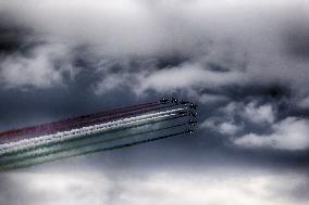 Passage of The Tricolor Arrows Over the - Rome