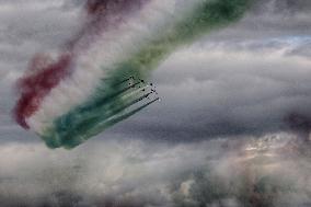 Passage of The Tricolor Arrows Over the - Rome