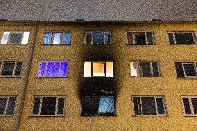 Fire at an apartment block