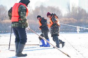 Ice Harvesting for The Ice City of Harbin - China