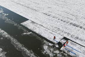 Ice Harvesting for The Ice City of Harbin - China