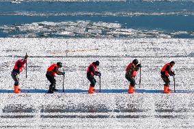 Ice Harvesting for The Ice City of Harbin - China