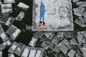 Ice Harvesting for The Ice City of Harbin - China