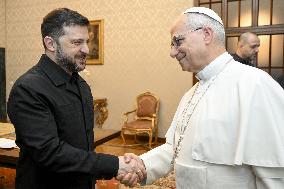 Pope Leo XIV Meets Volodymyr Zelensky - Vatican