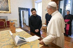 Pope Leo XIV Meets Volodymyr Zelensky - Vatican