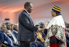 President Of Cote D'Ivoire Sworn-In - Abidjan