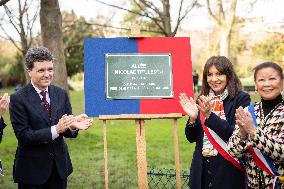 Inauguration of the Nicolae Titulescu walkway by Anne Hidalgo and the President of Romania - Paris AJ