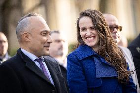 Inauguration of the Nicolae Titulescu walkway by Anne Hidalgo and the President of Romania - Paris AJ