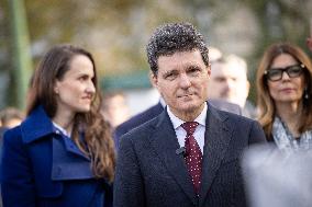 Inauguration of the Nicolae Titulescu walkway by Anne Hidalgo and the President of Romania - Paris AJ