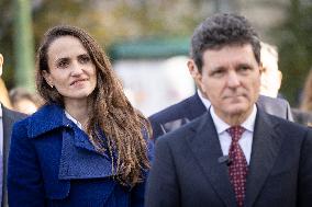 Inauguration of the Nicolae Titulescu walkway by Anne Hidalgo and the President of Romania - Paris AJ