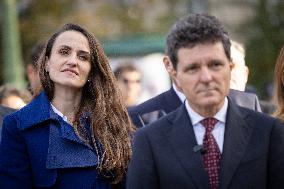 Inauguration of the Nicolae Titulescu walkway by Anne Hidalgo and the President of Romania - Paris AJ