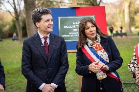 Inauguration of the Nicolae Titulescu walkway by Anne Hidalgo and the President of Romania - Paris AJ