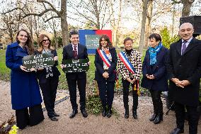 Inauguration of the Nicolae Titulescu walkway by Anne Hidalgo and the President of Romania - Paris AJ