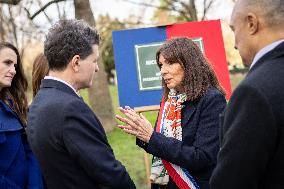 Inauguration of the Nicolae Titulescu walkway by Anne Hidalgo and the President of Romania - Paris AJ