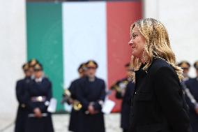 Giorgia Meloni Receives Volodymyr Zelenskyy - Rome