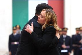 Giorgia Meloni Receives Volodymyr Zelenskyy - Rome