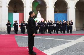 Giorgia Meloni Receives Volodymyr Zelenskyy - Rome