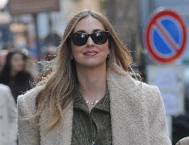 Chiara Ferragni Strolls Through The Streets Of Milan - Italy