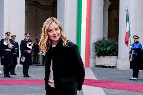 Giorgia Meloni Receives Volodymyr Zelenskyy - Rome