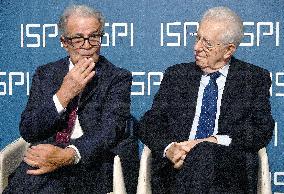 Mario Monti and Romano Prodi At ISPI 2025 Award Ceremony - Milan