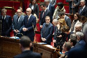 Session of questions to the government at the National Assembly - Paris