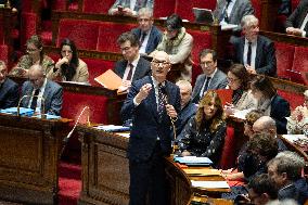 Session of questions to the government at the National Assembly - Paris