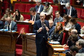 Session of questions to the government at the National Assembly - Paris