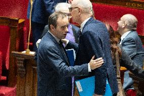 Session of questions to the government at the National Assembly - Paris