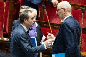 Session of questions to the government at the National Assembly - Paris