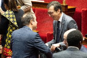 Session of questions to the government at the National Assembly - Paris
