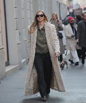 Chiara Ferragni Strolls Through Milan With Friends - Italy