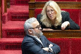 Session of questions to the government at the National Assembly - Paris