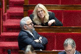 Session of questions to the government at the National Assembly - Paris