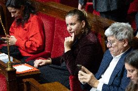 Session of questions to the government at the National Assembly - Paris